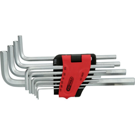KS-Tools 151.5020 Innensechskant-Winkelstiftschlüs sel-Satz, lang, 10-tlg. Zoll