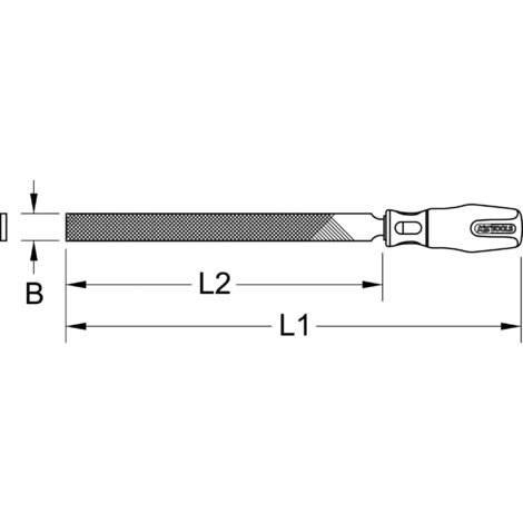 KS Tools 157.0950 Lima per Pinze Freni, 270 mm