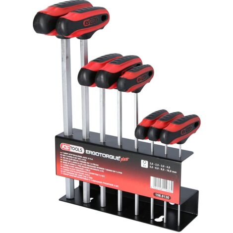 KS Tools 158.8130 Clé coudée pour vis à 6 pans creux