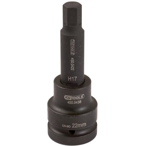 KS Tools 3/4" Kraft-Bit-Stecknuss Innensechskant lang, 17mm - 450.0461