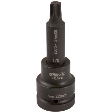 KS Tools 3/4" Kraft-Bit-Stecknuss Torx, lang, T80 - 450.0443