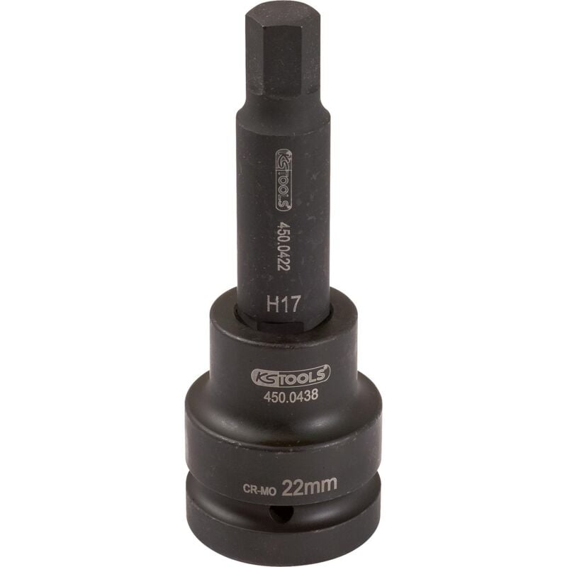 

Kstools - KS TOOLS 3/4' Llave de vaso de impacto con punta para tornillos con encastre hexagonal, larga, 22 mm