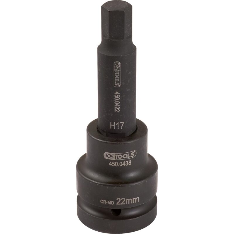 

KS TOOLS 3/4" Llave de vaso de impacto con punta para tornillos con encastre hexagonal, larga, 24 mm