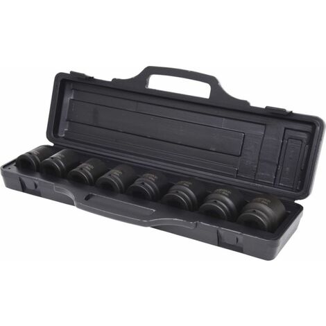 KS Tools 3/4" Sechskant-Kraft-Stecknuss-Satz, 8-tlg kurz, 24-38mm - 515.0210