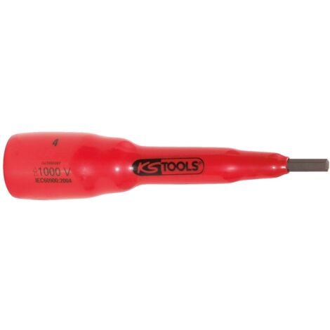 KS Tools 3/8" Bit-Stecknuss mit Schutzisolierung für Innensechskant-Schrauben, 5mm, 82mm lang - 117.3862