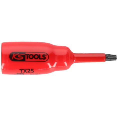 KS Tools 3/8" Bit-Stecknuss mit Schutzisolierung für Torx-Schrauben, T25, kurz - 117.2457