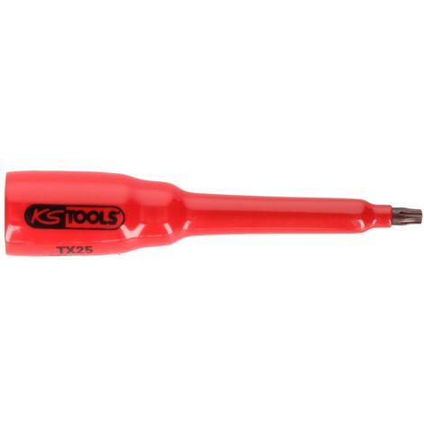 KS Tools 3/8" Bit-Stecknuss mit Schutzisolierung für Torx-Schrauben, T30, lang - 117.2467