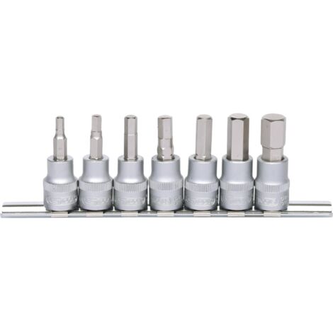 KS Tools 3/8 Bit-Stecknuss-Satz Innensechskant, 7-tlg