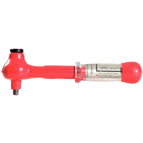 KS Tools 3/8 Mini Drehmomentschlüssel mit Schutzisolierung und Umschalt-Ratschenkopf, 5-25Nm