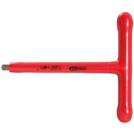 KS Tools 3/8" T-Griff-Aufsteckschlüssel mit Schutzisolierung, 200mm - 117.3820