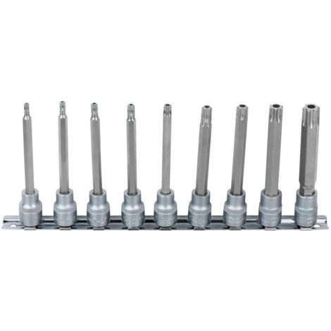 KS TOOLS 3/8'Jeu de douilles tournevis, Torx percé, 9 pcs ( 911.3980 )