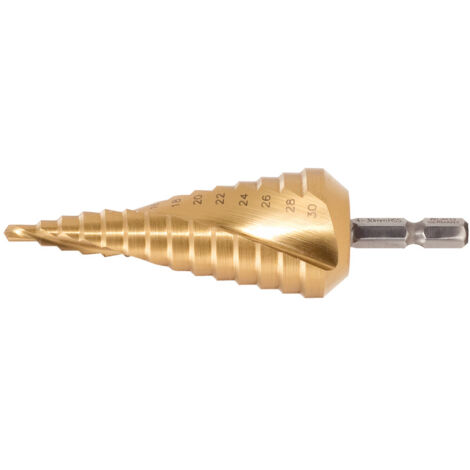 KS-Tools 330.2354 HSS-TiN Stufenbohrer,Ø 6-32mm