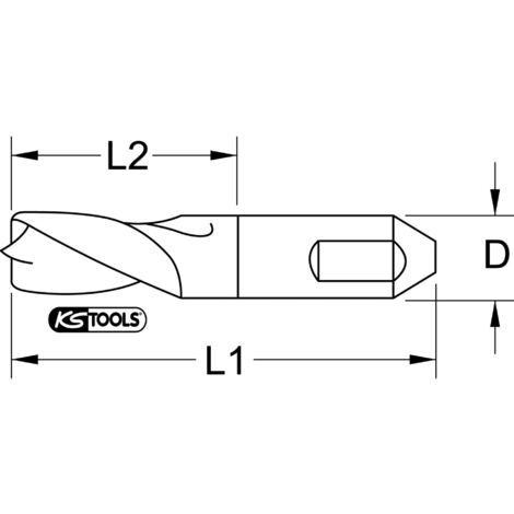 KS Tools 332.0208 Punta per Punti di Saldatura in HSSE-Tin, 8 mm