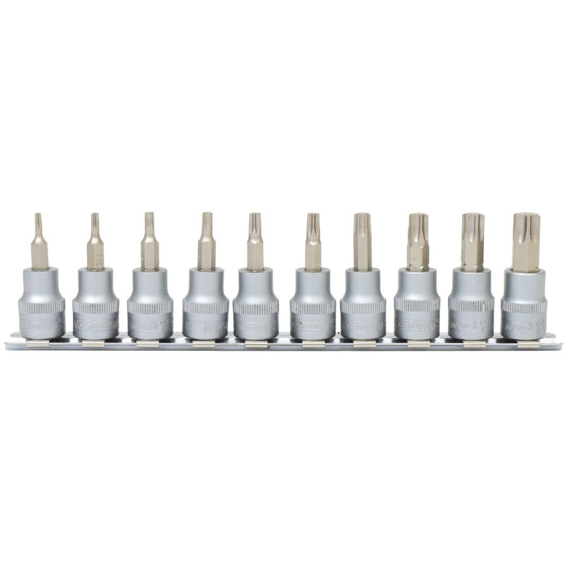 Ks Tools 3/8' Bit-Stecknuss-Satz tx, 10-teilig, T10-T55