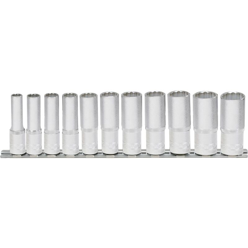 Kstools - 3/8' Jeu de douilles 12 pans, longues, 11 pcs