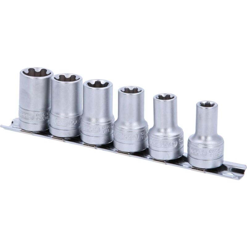 Kstools - 3/8' Jeu de douilles Torx-E-Plus, 6 pcs, EPL10-EPL20