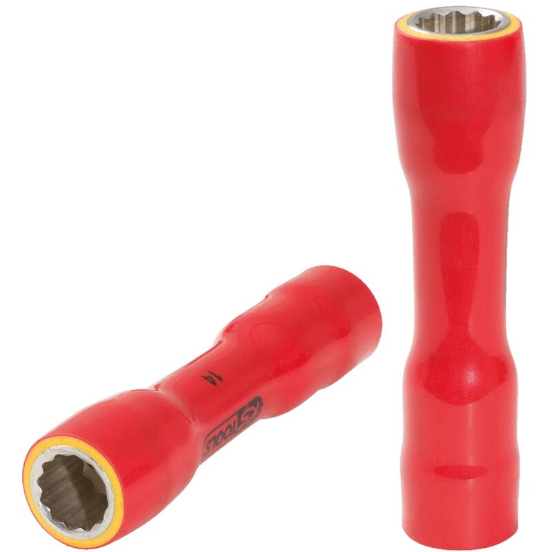 Image of KS Tools 3/8 Stecknuss mit Schutzisolierung, XL, 14 mm