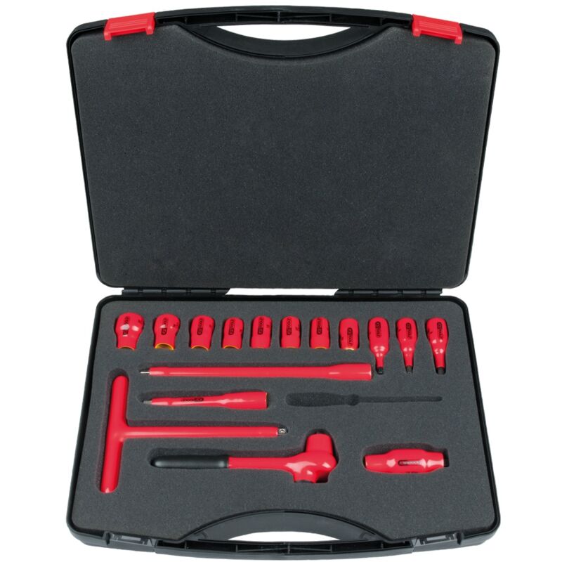 Image of Ks Tools 3/8 Steckschlüssel-Satz mit isolierten Werkzeugen, 16-tlg