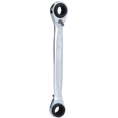 KS Tools 4 in 1 GEARplus umschaltbar Doppel-Ratschenringschlüssel, 12x13x14x15 mm