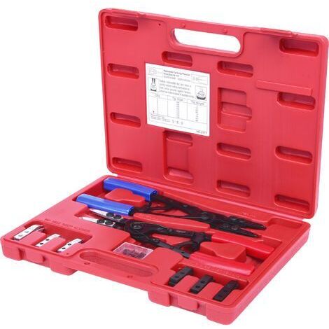 KS Tools 500.1350 Serie di Pinze per Anelli Seeger con Cricchetto, 20 Pezzi