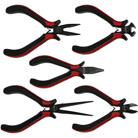 KS Tools 500.7020 Serie di Pinze di Precisione ESD, 5 Pezzi, 125-150 mm
