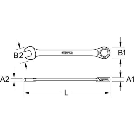 KS Tools 503.42055 Gearplus Chiave a Cricco Combinata, 5, 5 mm