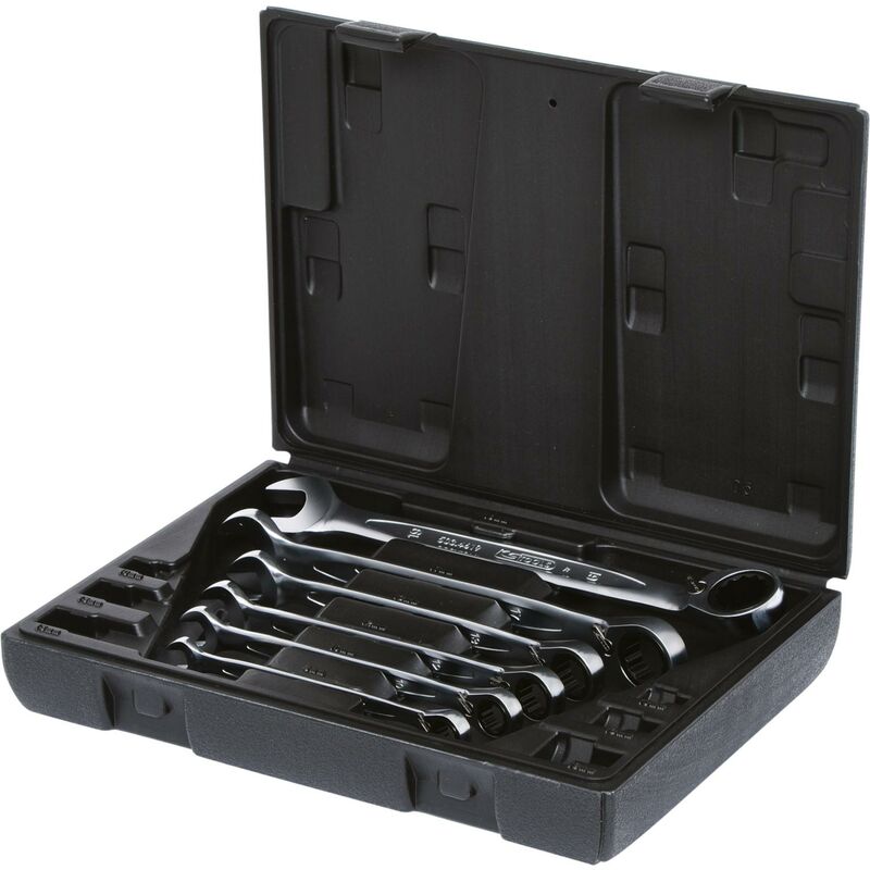 Image of Ks tools GEARplus - Ratschen-Schraubenschlüssel-Set - 6 Stücke - in Koffer
