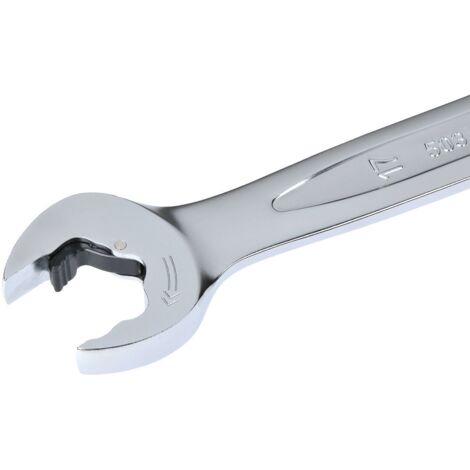 KS Tools 503.5217 Chiave a cricco combinata DUO GEAR con bocca aperta a cricco