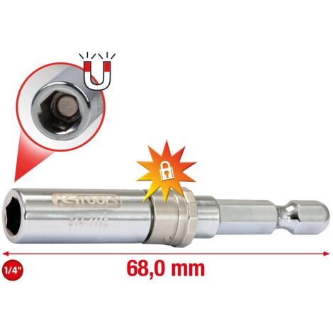 KS Tools 514.1113 1/4 Portainserti magnetico a cambio rapido Auto-Slimlock,65mm