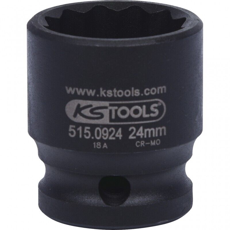 KS TOOLS - Douille &agrave; chocs courte 12 pans 1/2 24 mm - 515.0924