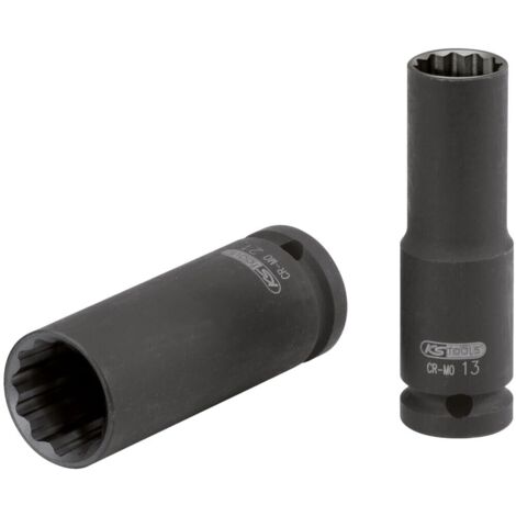 KS Tools 515.0946 Bussola poligonale 1/2" per avvitatori ad impulsi, lunga, 14 mm