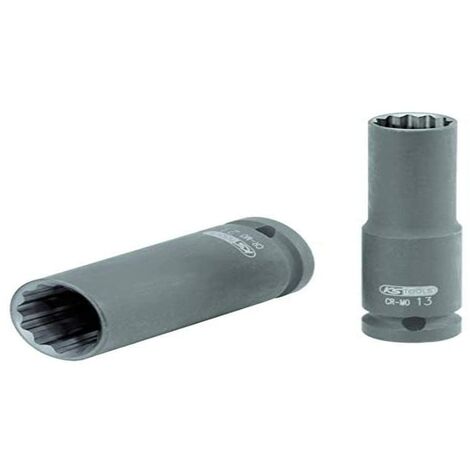 KS Tools 515.0952 Bussola poligonale 1/2" per avvitatori ad impulsi, lunga, 19 mm