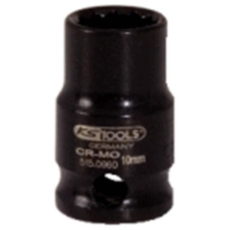 KS Tools 515.0960 3/8'' 12-kant-Kraft-Stecknuss, kurz, 10mm