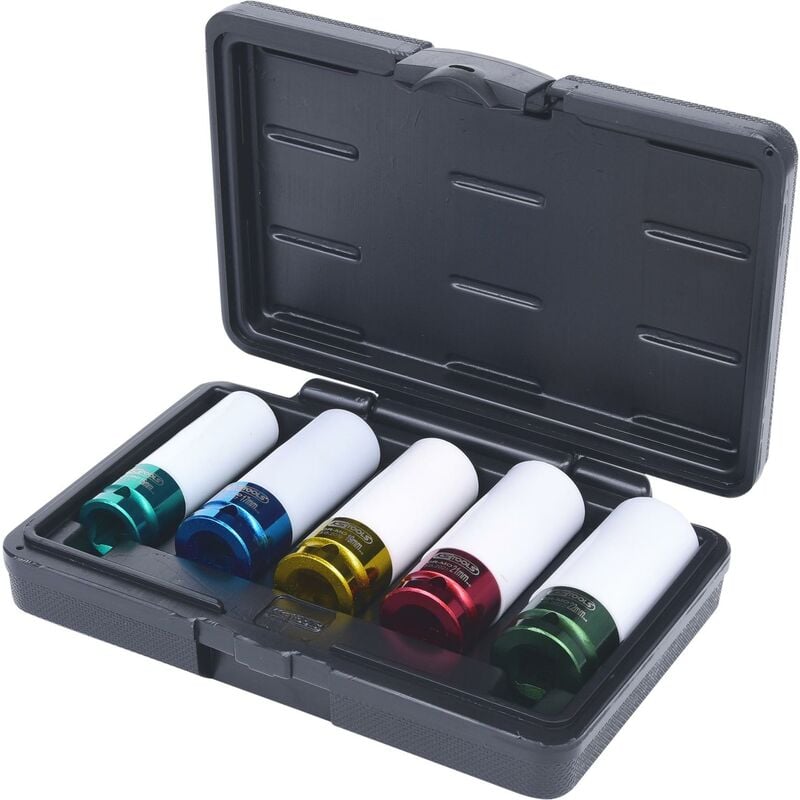 Kstools - 1/2' Jeu de douilles à chocs pour jantes aluminium, 5 pcs