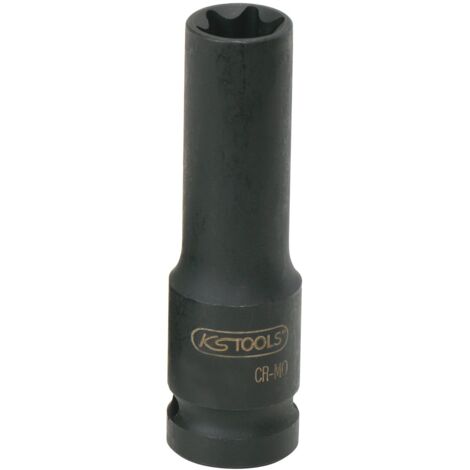 KS Tools 515.1053 Bussola per Avvitatori ad Impulsi TX Profilo E, Lunga, E12, 1/2"