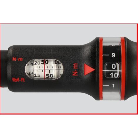 KS Tools 516.1622 Chiave Dinamometrica, ErgotorquePrecision con Attacco Utensili ad Innesto, 5-50 NM, 9X12 mm