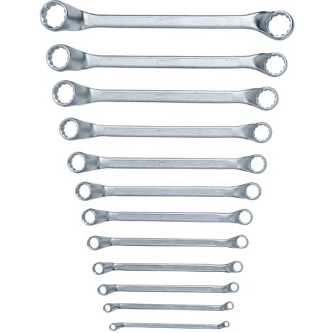 KS Tools 517.0250 Serie di chiavi poligonali a due bocche,piegate,12 pz,6-32mm