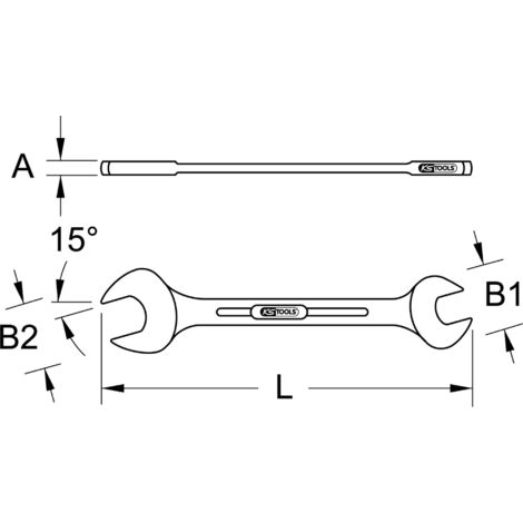 KS Tools 517.0716 Chiave a forchetta doppia,24x27mm