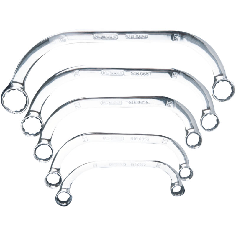 Kstools - ks Tools - Jeu de 5 clés polygonales demi-lune - 518.0850