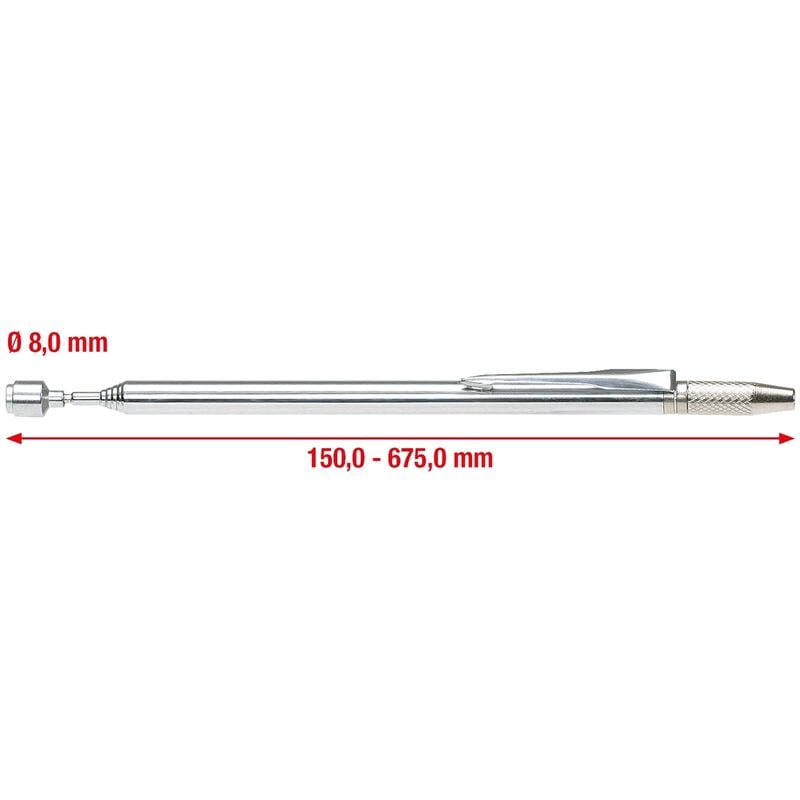 Ks tools 550.1001 aimant magnétique télescopique capacité 0,5 kg longueur 650 mm