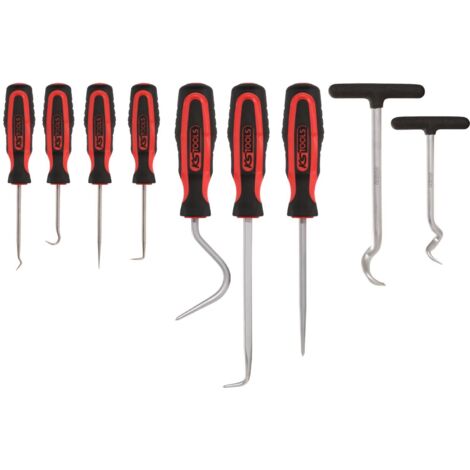 KS Tools 550.1070 Master Serie di Utensili a Gancio, 9 Pezzi