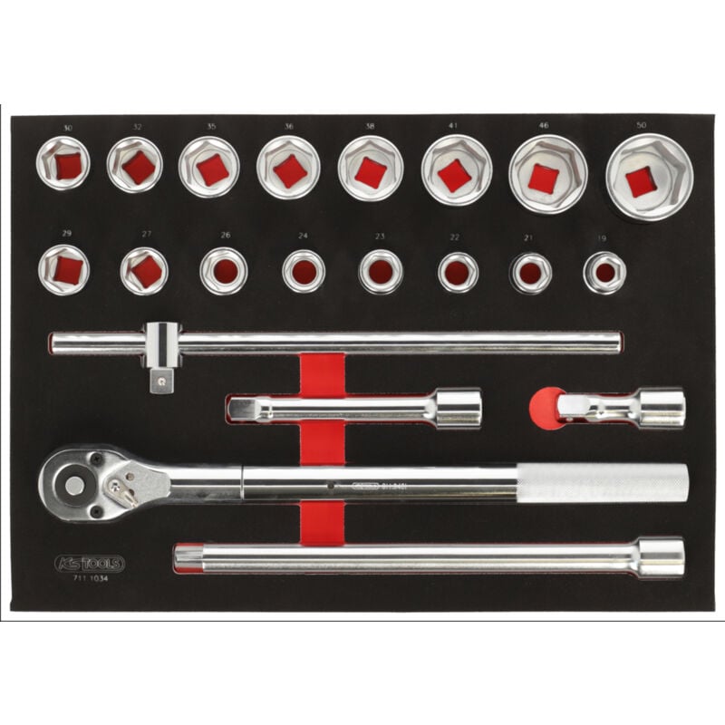 Kstools - Module de douilles et accessoires 3/4'', 21 pièces