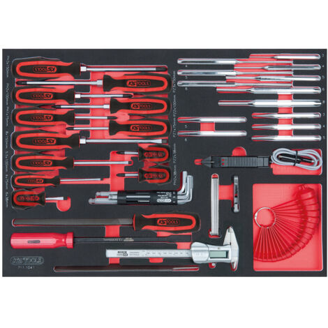 KS-Tools 711.1041 SCS Schraubendreher- und Messger äte-Satz, 41-tlg. in 1/1 Systemeinlage