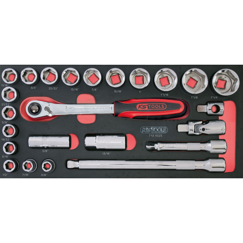 Kstools - ks Tools - Module de douilles et accessoires ultimate 1/2'' en pouces, 24 pièces - 713.1025