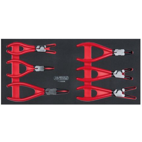 KS Tools 713.5006 Serie SCS di pinze Seeger, 6 pz modulo 1/3