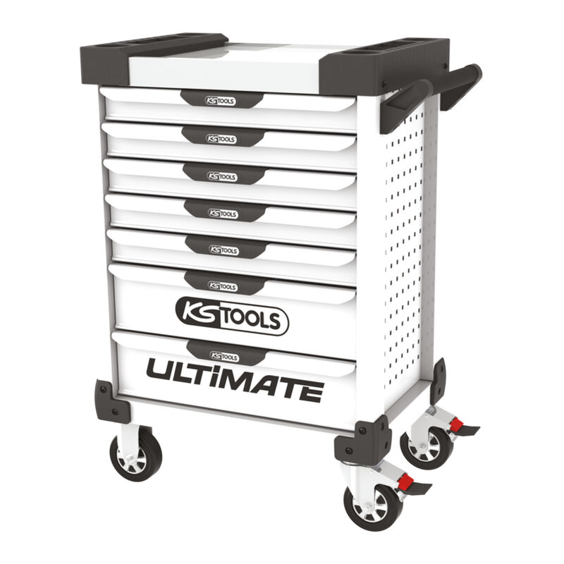 KS Tools - Servante ULTIMATE blanche, 7 tiroirs - 803.0007