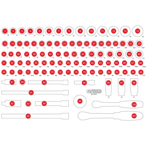 KS-Tools 811.0101-97 Leere Schaumstoffeinlage zu 8 11.0101