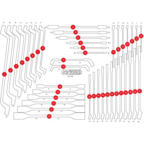 KS TOOLS 811.1041-97 811.1041 INSERT EN MOUSSE VIDE