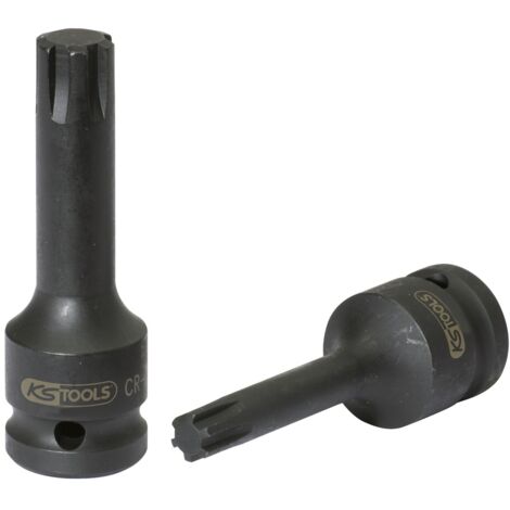 KS-Tools 911.0938 1/2" Kraft-Bit-Stecknuss RIBE,