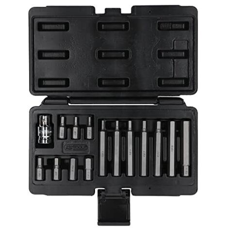 KS Tools 911.5040 Serie di Inserti Classic per Viti ad Esagono Incassato, 15 Pezzi, 10 mm